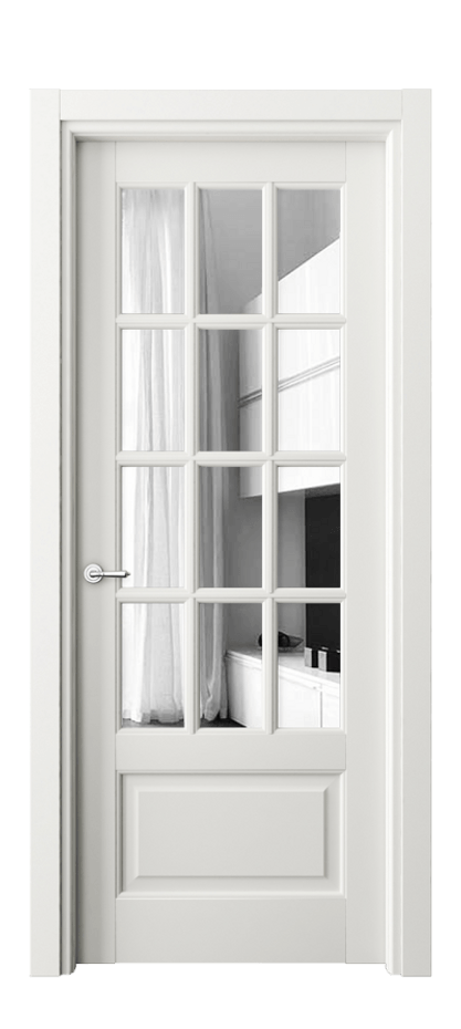 Межкомнатная дверь Тоскана Грильято 6313 Матовый серый Двустороннее зеркало, триплекс Цена 117199 ₽ | Volhovec