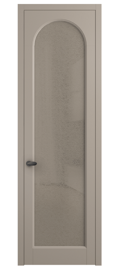 Межкомнатная дверь Палаццо 6804 Матовый бисквитный Фактурное бронзовое стекло "Лёд", триплекс Цена 103029 ₽ | Volhovec