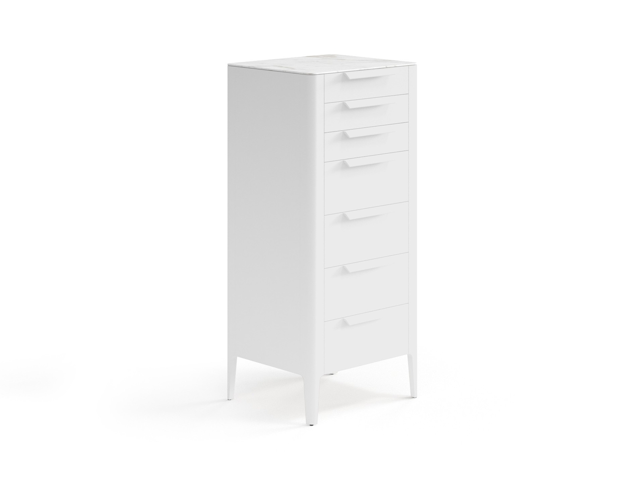 Комод Piega 7 ящиков Матовый белоснежный