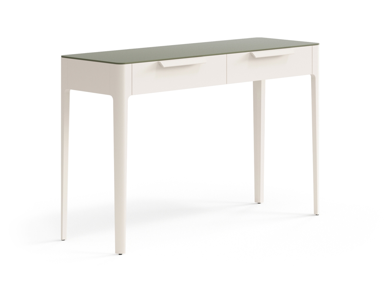 Консоль Piega 2 ящика Матовый бежево-серый