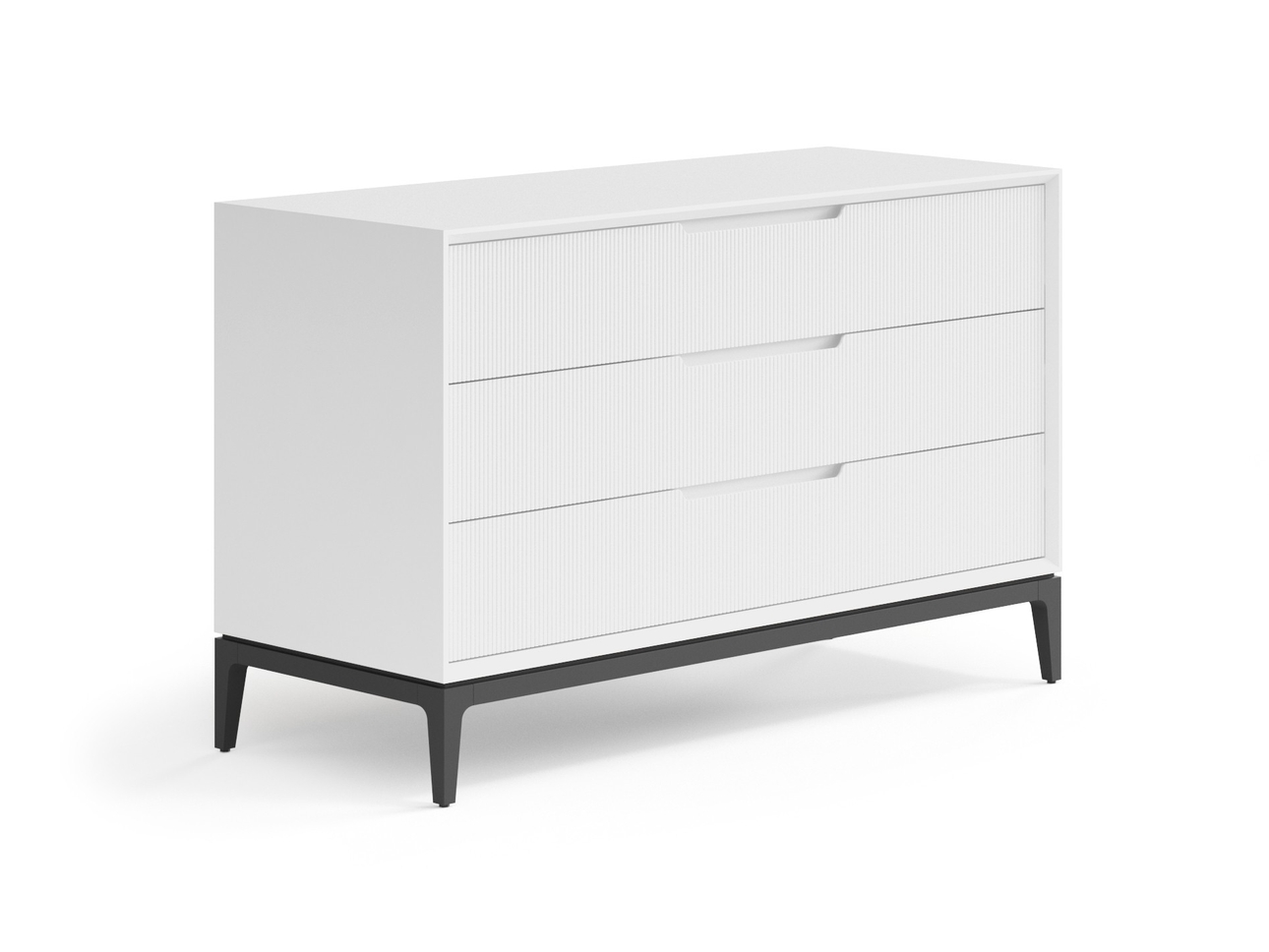 Комод Velvet 3 ящика Матовый белоснежный