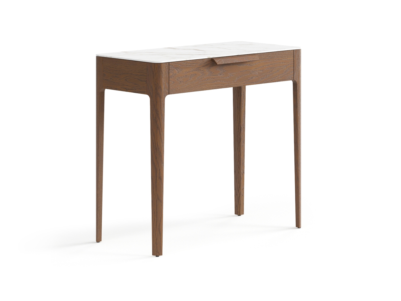 Консоль Piega 1 ящик дуб каштановый матовый