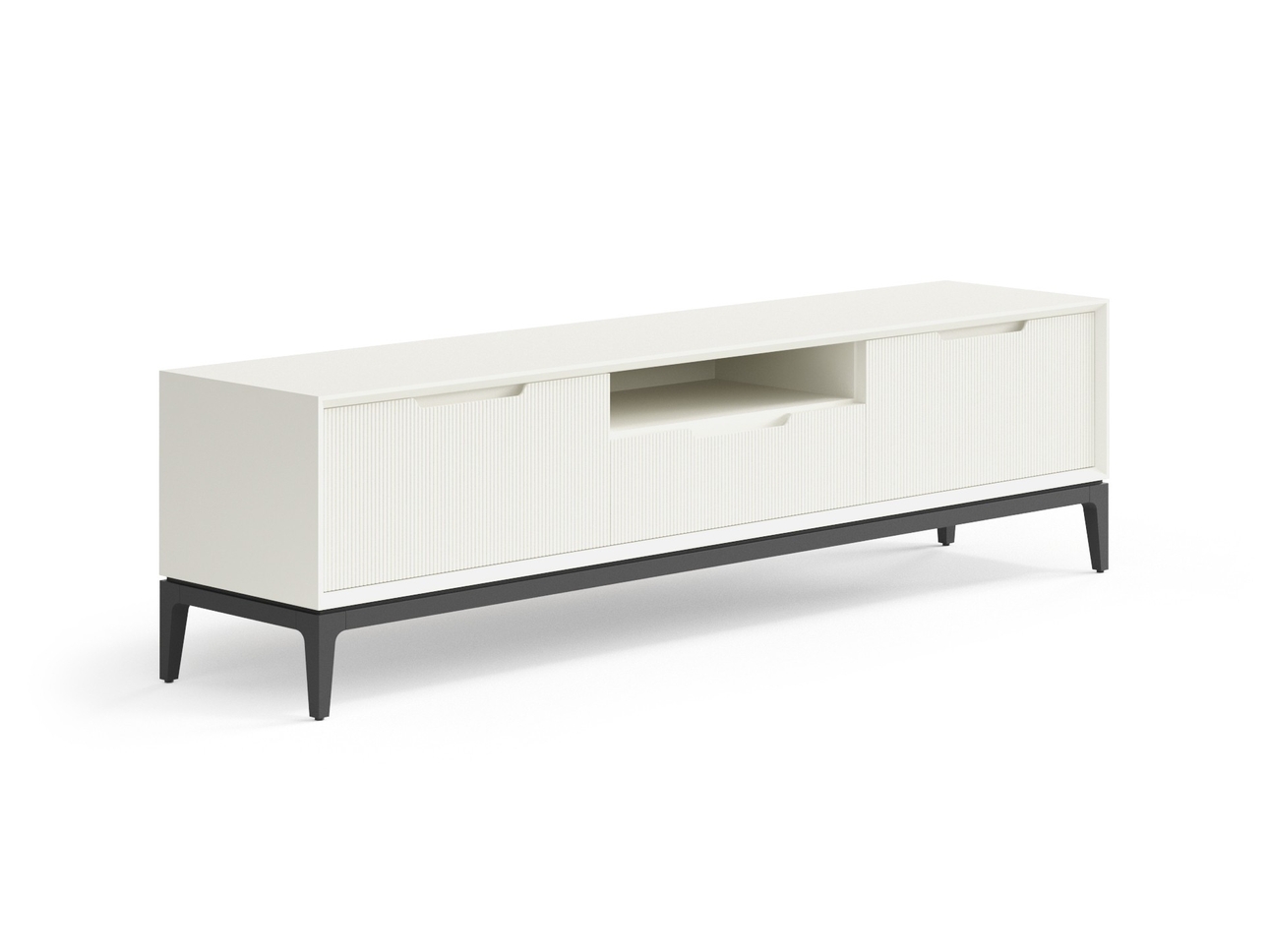 ТВ тумба Velvet дуб Матовый молочно-белый