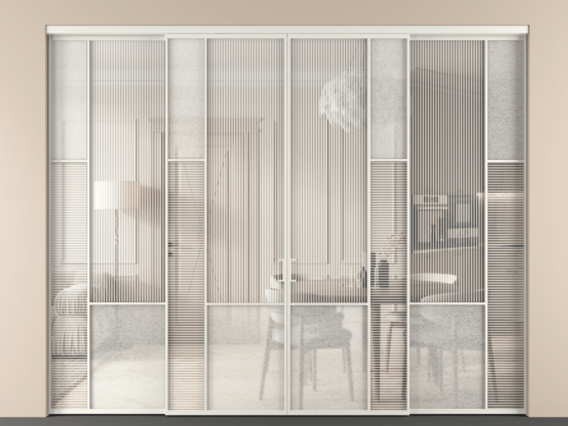 Перегородка Mosaic внутри проема четырёхстворчатая #VENDORCODE# #FURNISH# #GLASS# Цена #PRICE# #CURRENCY# | Volhovec