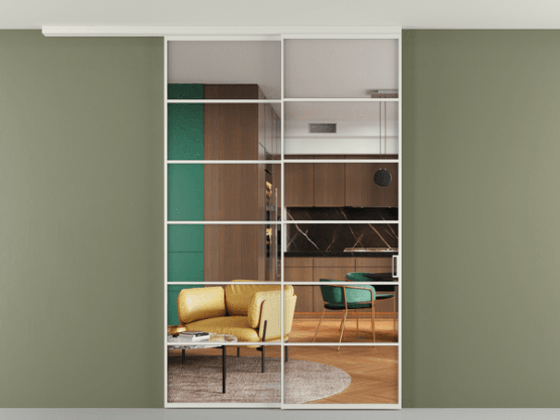 Перегородка Formato вдоль стены на потолок телескопик синхро 2 #VENDORCODE# #FURNISH# #GLASS# Цена #PRICE# #CURRENCY# | Volhovec