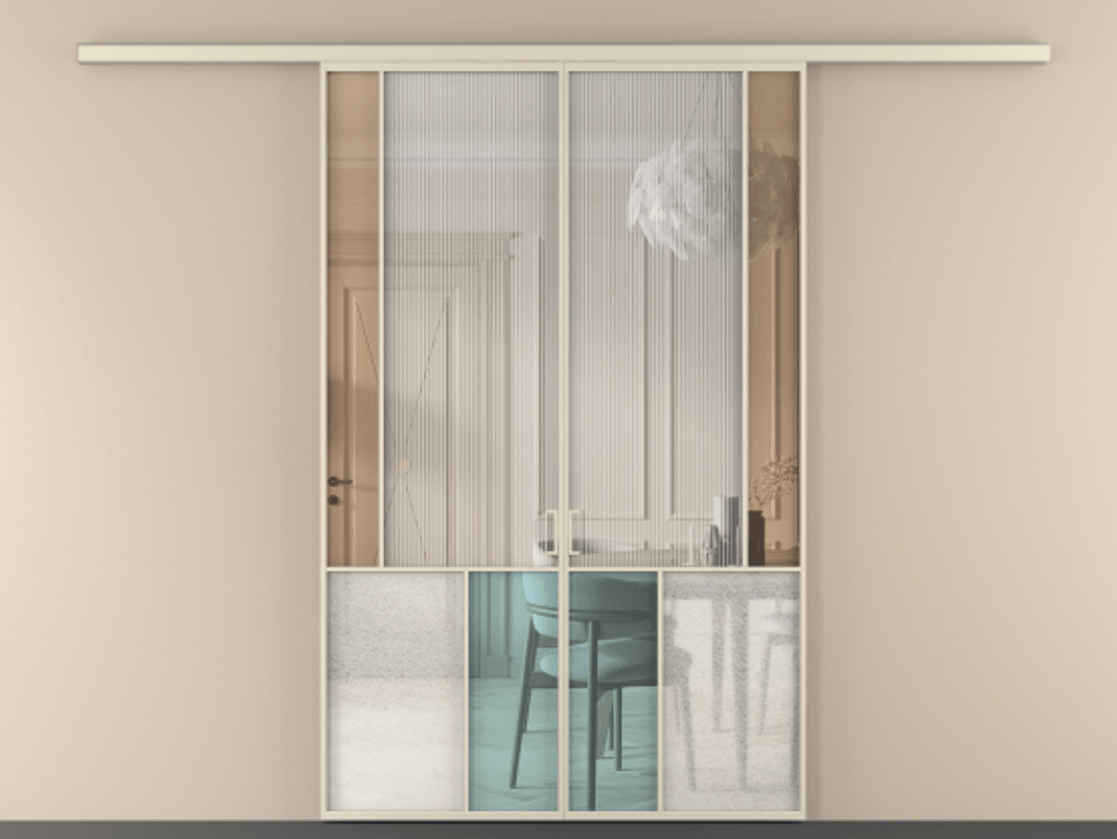 Перегородка Mosaic вдоль стены двустворчатая АЛПР 041.21 Алюминий бежево-серый Комбинация стекол Группы 1 и Группы 3. Цена 56202580 so'm . Фабрика дверей Волховец 8 (800) 551 43 19 Перегородка Mosaic вдоль стены двустворчатая АЛПР 041.21 Алюминий бежево-серый Комбинация стекол Группы 1 и Группы 3 Цена 56202580 so'm | Volhovec