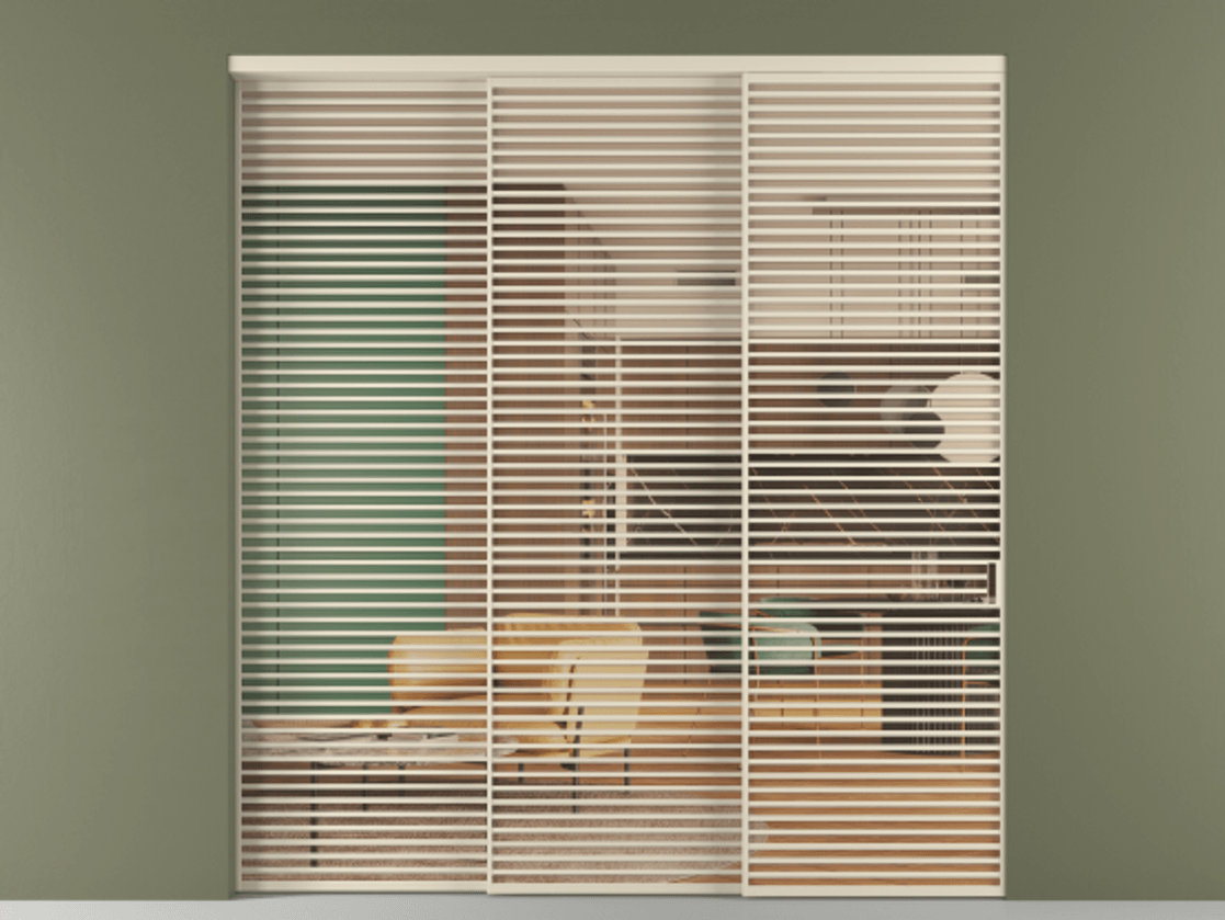 Межкомнатная дверь New Перегородка Formato внутри проёма телескопик синхро 2 АЛПР 040.07 Алюминий бежево-серый Прозрачное оранжевое стекло, триплекс, 6мм Цена 4188700  | Volhovec