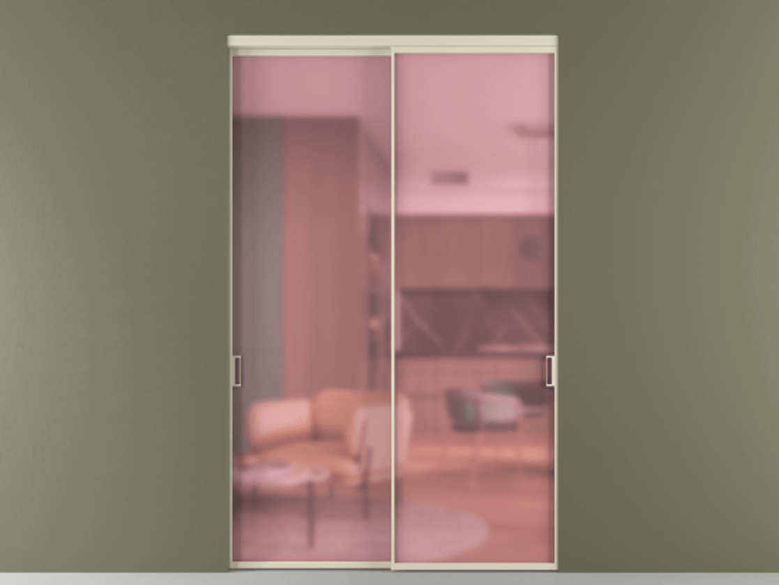 Перегородка Formato внутри проёма 2 створки АЛПР 040.01 Алюминий бежево-серый Сатинированное розовое стекло, триплекс. Цена 451500 ₽ 1. Полотно 2 шт. (800/2100 мм)
2. Комплект установки раздвижной системы
3. Базовый комплект фурнитуры
4.Ручка RONDO. Фабрика дверей Волховец 8 (800) 551 43 19 Перегородка Formato внутри проёма 2 створки АЛПР 040.01 Алюминий бежево-серый Сатинированное розовое стекло, триплекс Цена 451500 ₽ | Volhovec