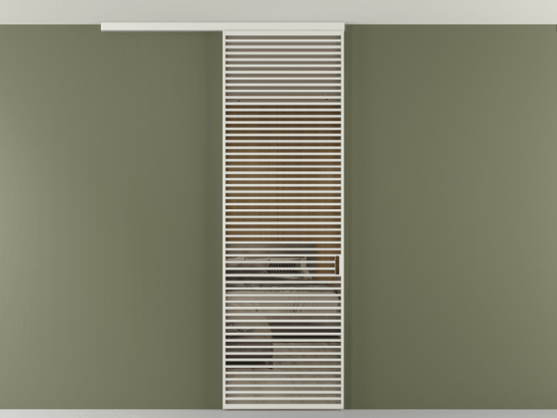 Перегородка Формато вдоль стены на потолок 1 створка АЛПР 040.07 Алюминий серый Рефлективное бронзовое стекло "Стопсол", калёное Цена 193628 ₽ | Volhovec