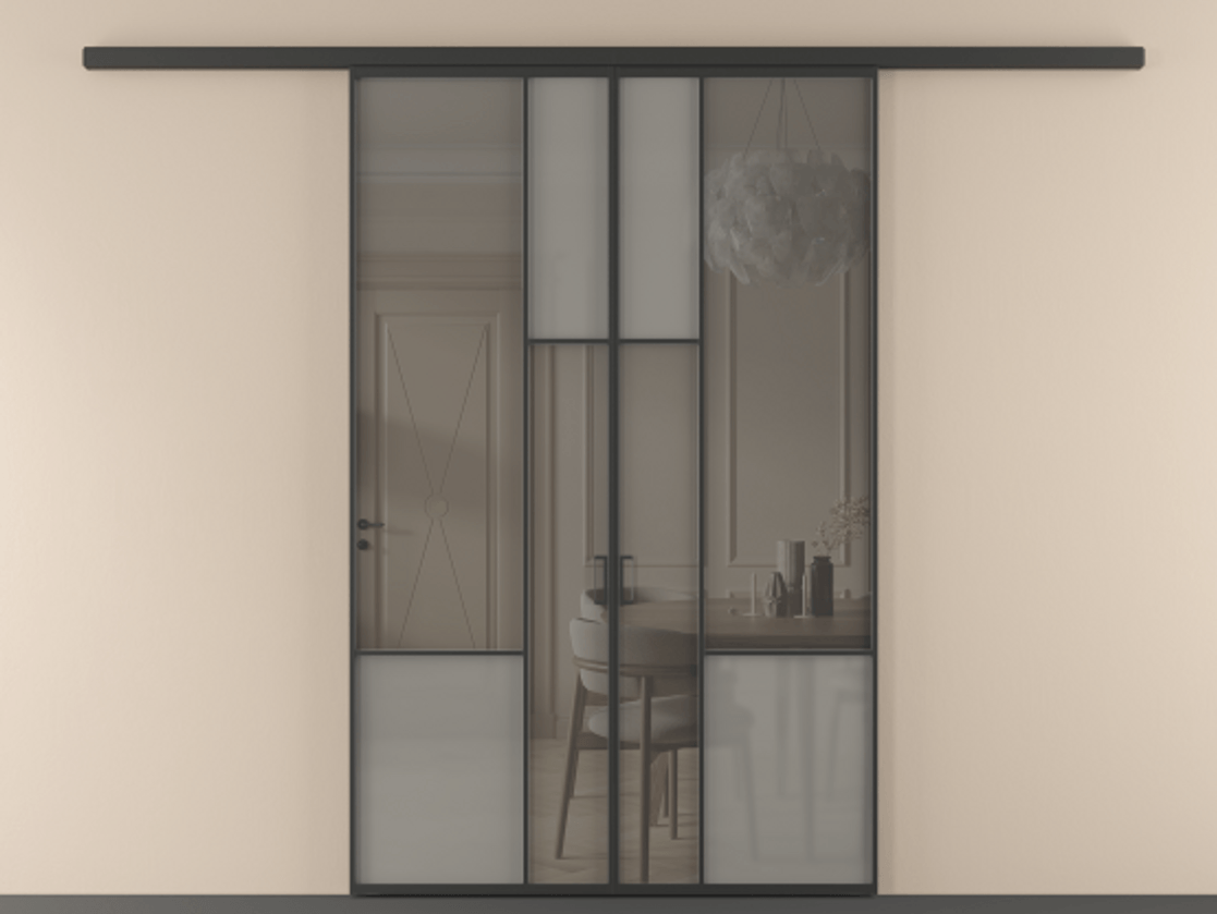 Перегородка Mosaic вдоль стены двустворчатая #VENDORCODE# #FURNISH# #GLASS# Цена #PRICE# #CURRENCY# | Volhovec