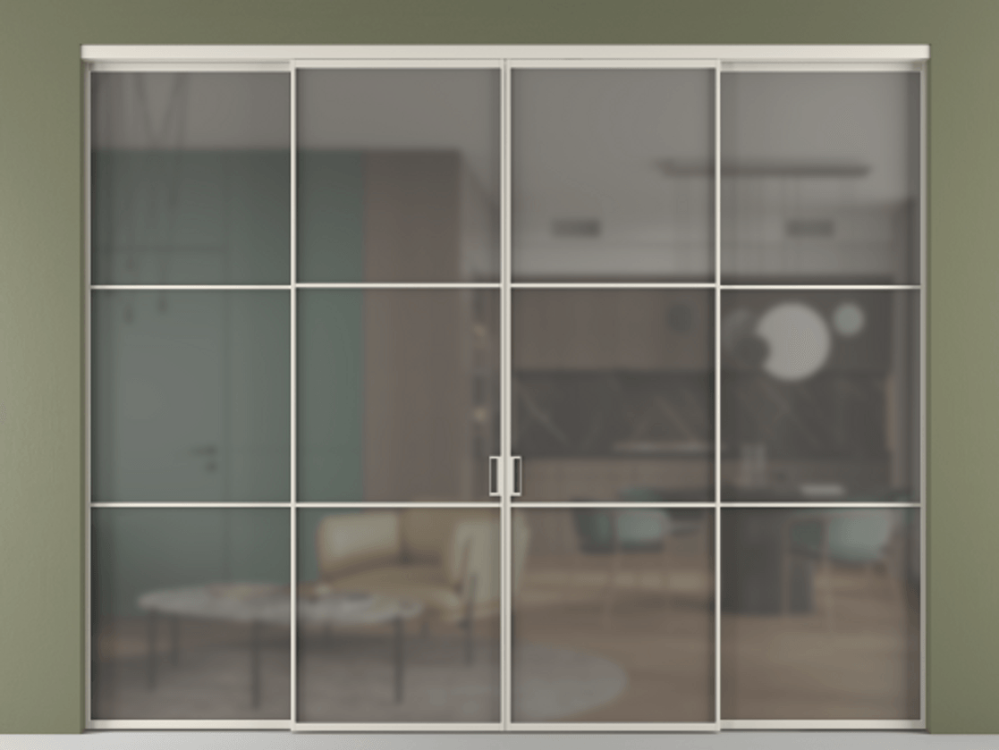 Перегородка Formato внутри проёма четырёхстворчатая #VENDORCODE# #FURNISH# #GLASS# Цена #PRICE# #CURRENCY#  | Volhovec