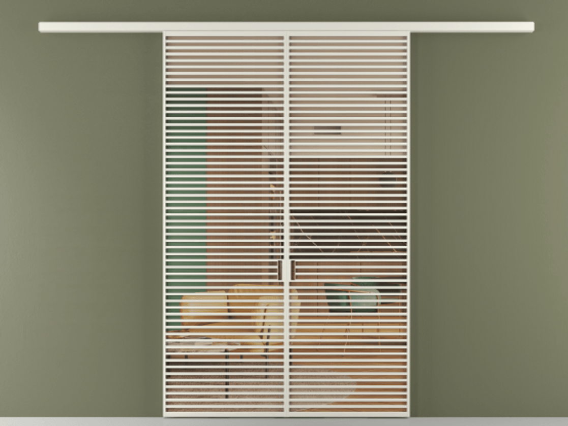 Перегородка Formato вдоль стены 2 створки АЛПР 040.07 Алюминий Белый Прозрачное оранжевое стекло, триплекс Цена 410300 ₽ | Volhovec