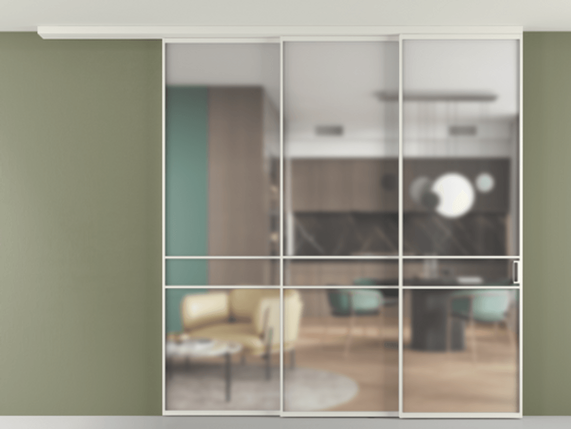 Перегородка Formato вдоль стены на потолок телескопик синхро 3 #VENDORCODE# #FURNISH# #GLASS# Цена #PRICE# #CURRENCY# | Volhovec