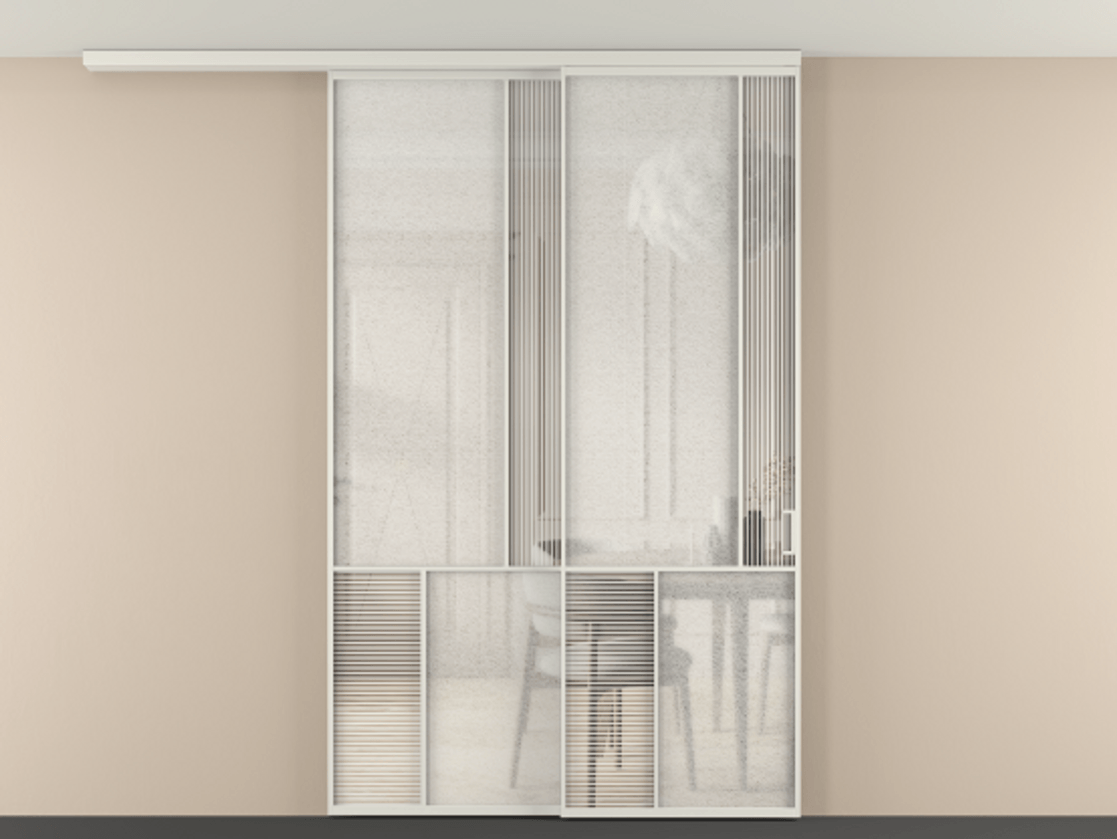 Перегородка Mosaic вдоль стены телескопик синхро-2 #VENDORCODE# #FURNISH# #GLASS# Цена #PRICE# #CURRENCY# | Volhovec