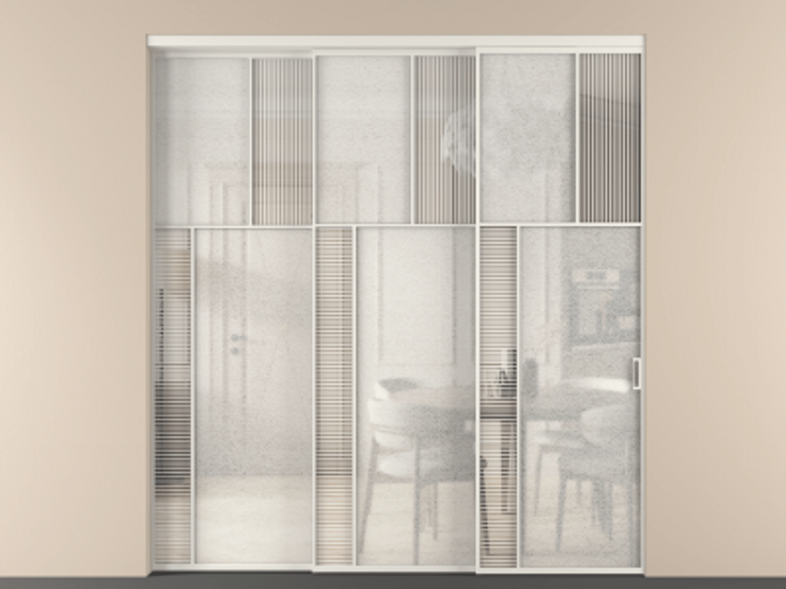Перегородка Mosaic внутри проема телескопик синхро-3 #VENDORCODE# #FURNISH# #GLASS# Цена #PRICE# #CURRENCY# | Volhovec