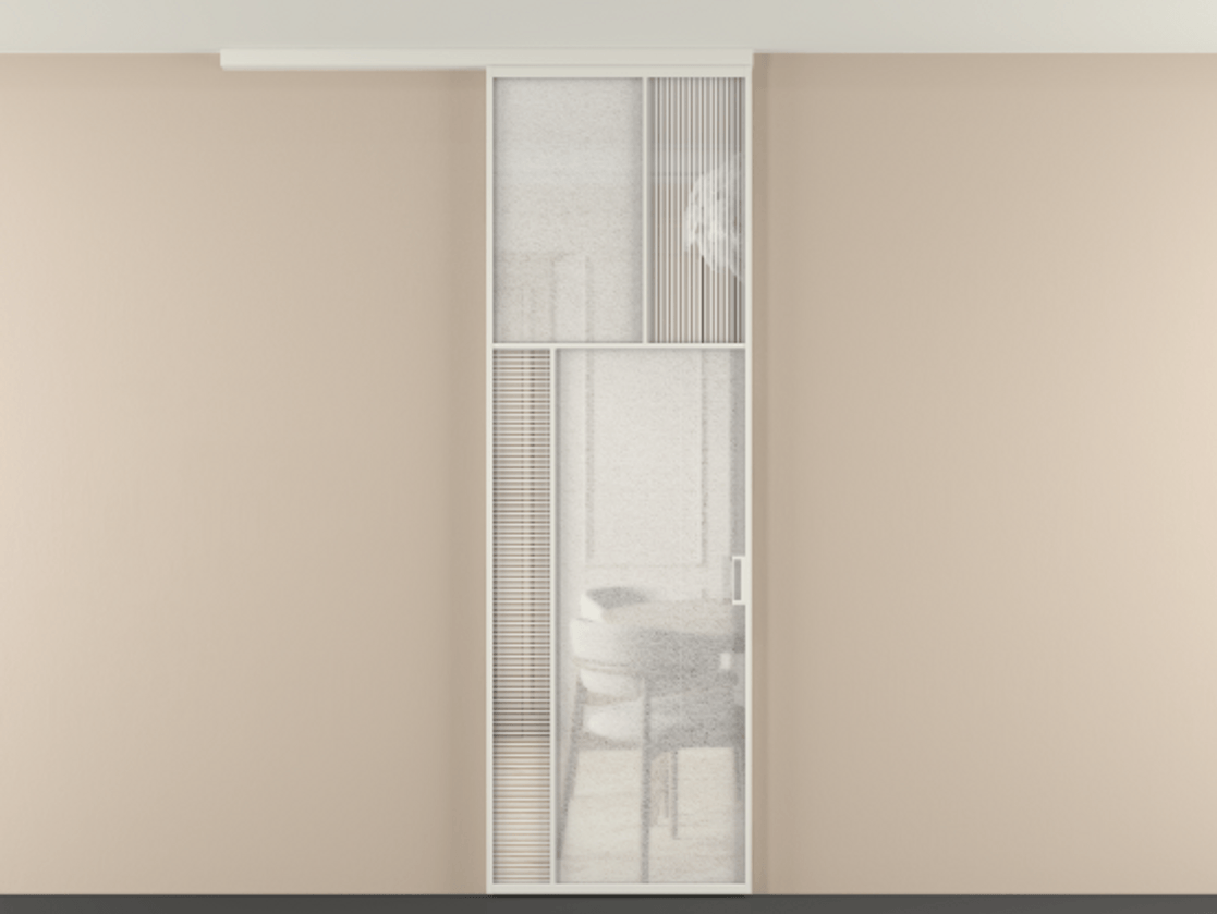 Перегородка Mosaic вдоль стены на потолок одностворчатая #VENDORCODE# #FURNISH# #GLASS# Цена #PRICE# #CURRENCY# | Volhovec
