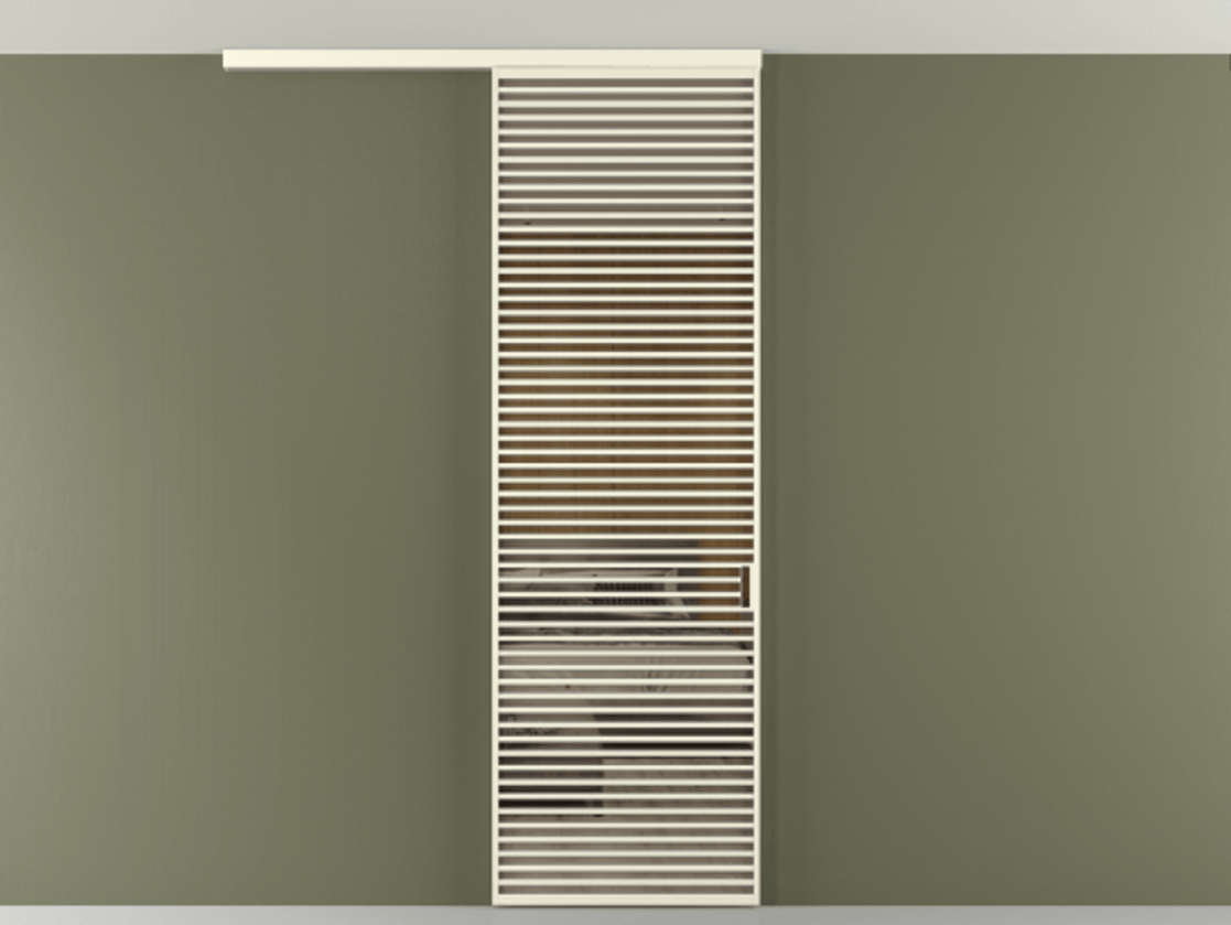 Перегородка Формато вдоль стены на потолок 1 створка АЛПР 040.07 Алюминий молочно-белый Рефлективное бронзовое стекло "Стопсол", калёное Цена 193628 ₽ | Volhovec