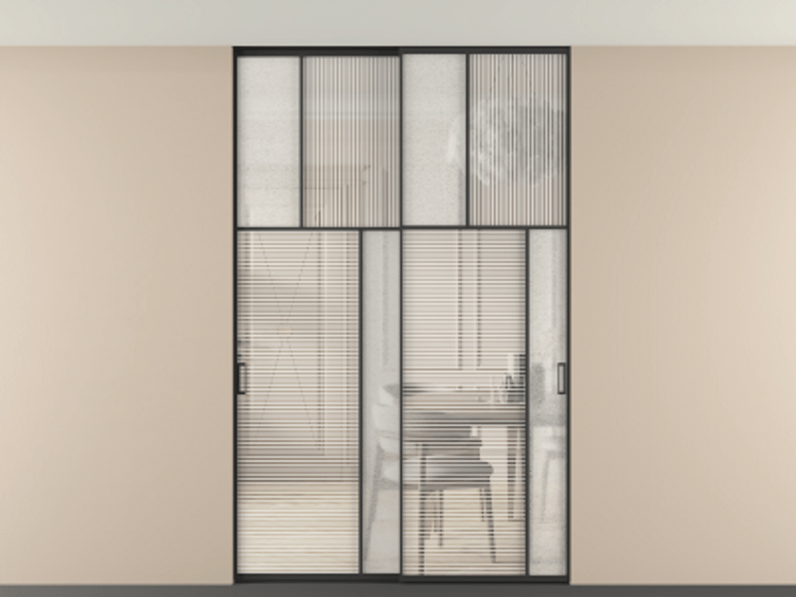 Перегородка Mosaic внутри проема двустворчатая в потолок #VENDORCODE# #FURNISH# #GLASS# Цена #PRICE# #CURRENCY# | Volhovec