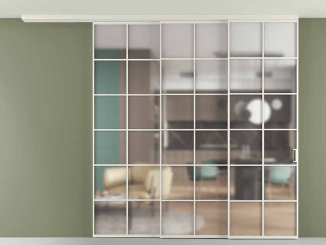 Перегородка Formato вдоль стены на потолок телескопик синхро 3 #VENDORCODE# #FURNISH# #GLASS# Цена #PRICE# #CURRENCY# | Volhovec
