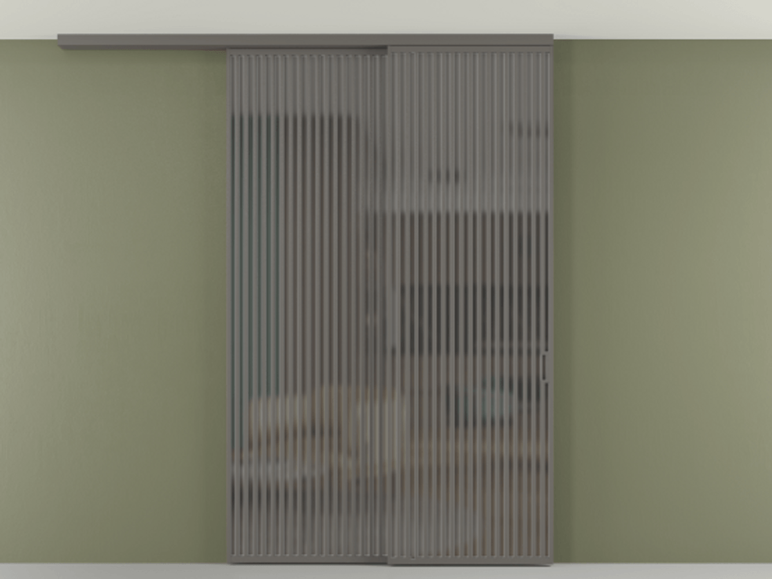 Перегородка Формато вдоль стены на потолок 2 створки с синхронным механизмом АЛПР 040.06 Алюминий классический серый Сатинированное серое стекло, триплекс. Цена 450456 ₽ 1. Полотно 2 шт. (800/2100 мм)
2. Комплект установки раздвижной системы
3. Базовый комплект фурнитуры
4.Ручка Рондо. Фабрика дверей Волховец 8 (800) 551 43 19 Перегородка Формато вдоль стены на потолок 2 створки с синхронным механизмом АЛПР 040.06 Алюминий классический серый Сатинированное серое стекло, триплекс Цена 450456 ₽ | Volhovec