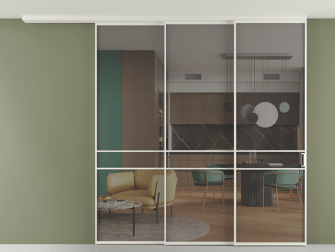 Перегородка Formato вдоль стены на потолок телескопик синхро 3 #VENDORCODE# #FURNISH# #GLASS# Цена #PRICE# #CURRENCY# | Volhovec