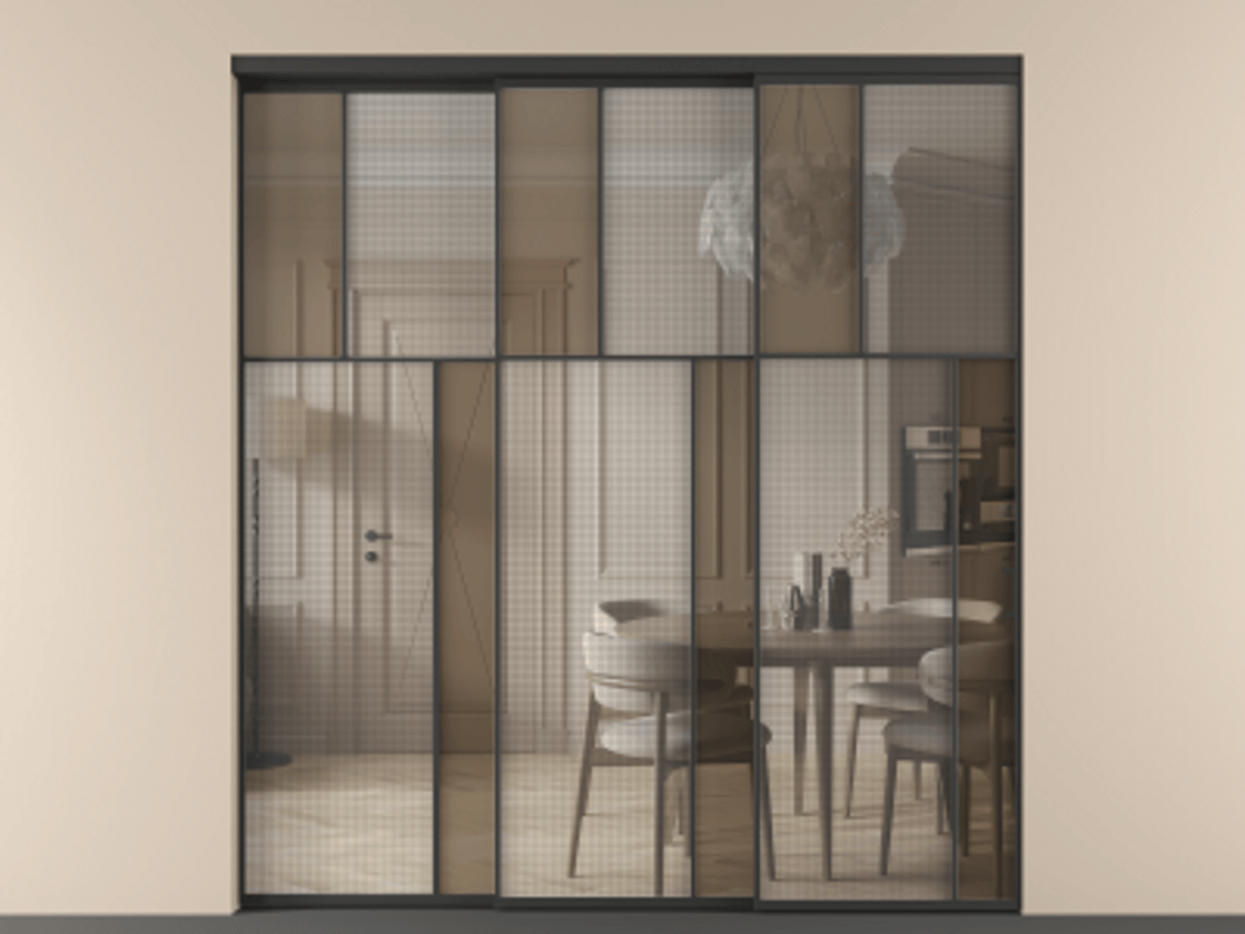 Перегородка Mosaic внутри проема телескопик синхро-3 #VENDORCODE# #FURNISH# #GLASS# Цена #PRICE# #CURRENCY# | Volhovec