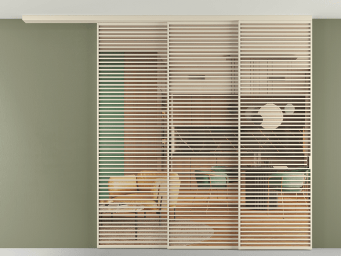 Перегородка Formato вдоль стены на потолок телескопик синхро 3 АЛПР 040.07 Алюминий бежево-серый Прозрачное оранжевое стекло, триплекс Цена 699520 ₽ | Volhovec