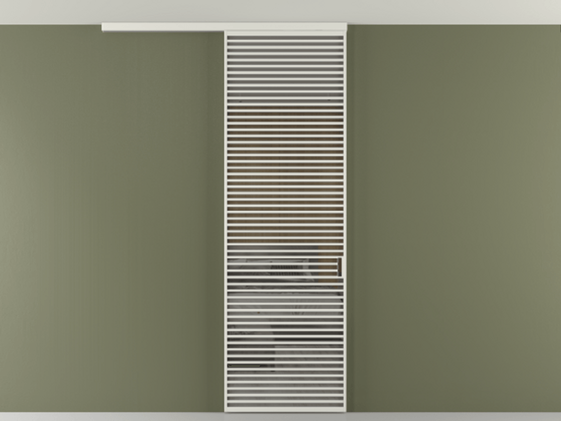 Перегородка Формато вдоль стены на потолок 1 створка АЛПР 040.07 Алюминий серый Рефлективное серое стекло "Стопсол", калёное Цена 193628 ₽ | Volhovec