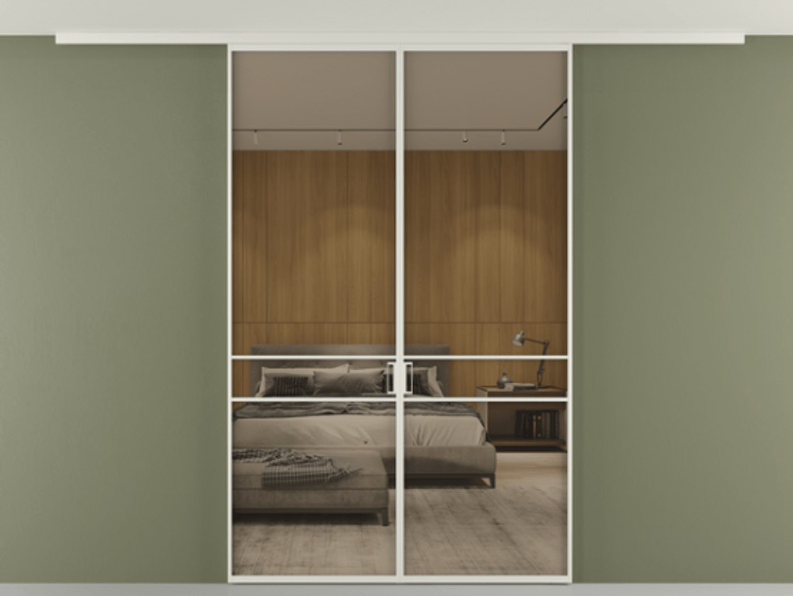 Перегородка Formato вдоль стены на потолок двустворчатая #VENDORCODE# #FURNISH# #GLASS# Цена #PRICE# #CURRENCY# | Volhovec