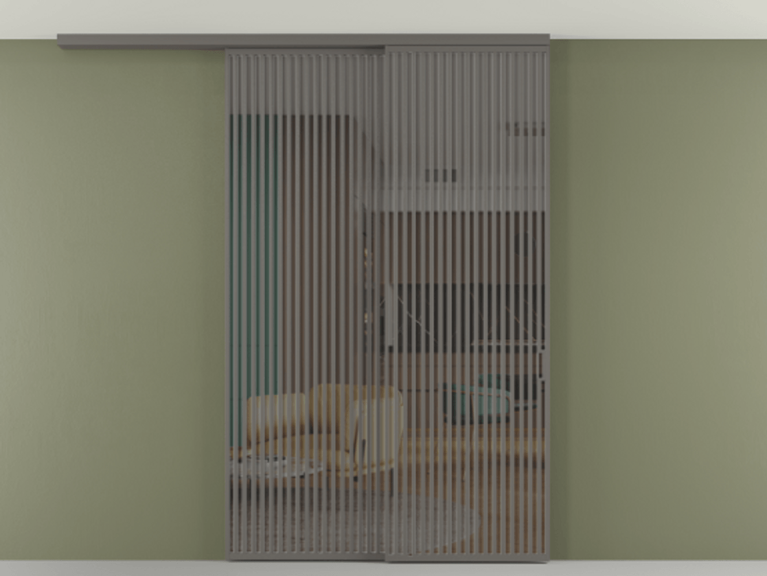 Перегородка Формато вдоль стены на потолок 2 створки с синхронным механизмом АЛПР 040.06 Алюминий классический серый Прозрачное серое стекло, триплекс. Цена 450456 ₽ 1. Полотно 2 шт. (800/2100 мм)
2. Комплект установки раздвижной системы
3. Базовый комплект фурнитуры
4.Ручка Рондо. Фабрика дверей Волховец 8 (800) 551 43 19 Перегородка Формато вдоль стены на потолок 2 створки с синхронным механизмом АЛПР 040.06 Алюминий классический серый Прозрачное серое стекло, триплекс Цена 450456 ₽ | Volhovec