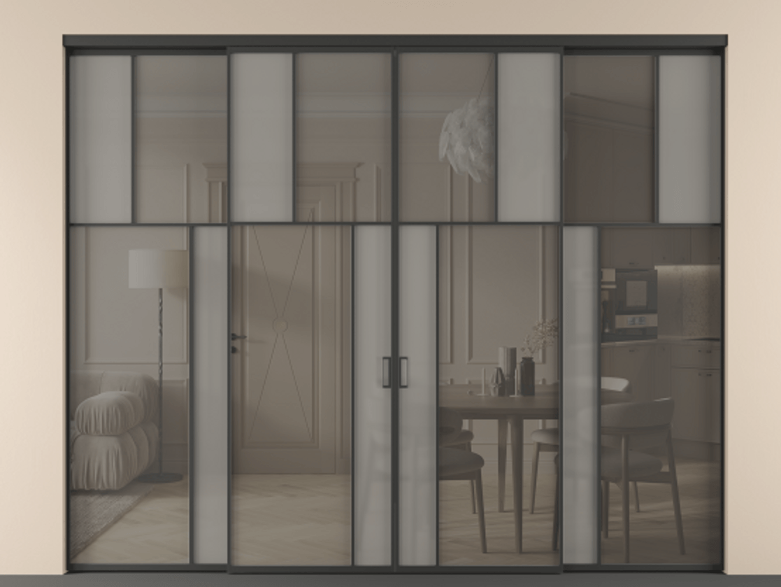 Перегородка Mosaic внутри проема четырёхстворчатая #VENDORCODE# #FURNISH# #GLASS# Цена #PRICE# #CURRENCY# | Volhovec