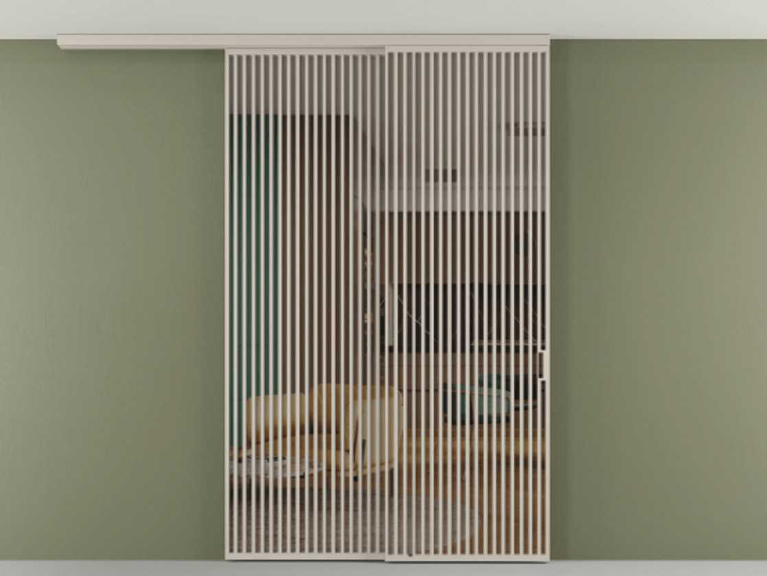 Перегородка Формато вдоль стены на потолок 2 створки с синхронным механизмом АЛПР 040.06 Алюминий светло-бежевый Прозрачное бронзовое стекло, триплекс. Цена 450456 ₽ 1. Полотно 2 шт. (800/2100 мм)
2. Комплект установки раздвижной системы
3. Базовый комплект фурнитуры
4.Ручка Рондо. Фабрика дверей Волховец 8 (800) 551 43 19 Перегородка Формато вдоль стены на потолок 2 створки с синхронным механизмом АЛПР 040.06 Алюминий светло-бежевый Прозрачное бронзовое стекло, триплекс Цена 450456 ₽ | Volhovec