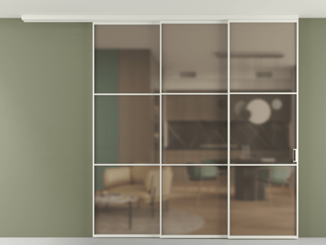 Перегородка Formato вдоль стены на потолок телескопик синхро 3 #VENDORCODE# #FURNISH# #GLASS# Цена #PRICE# #CURRENCY# | Volhovec