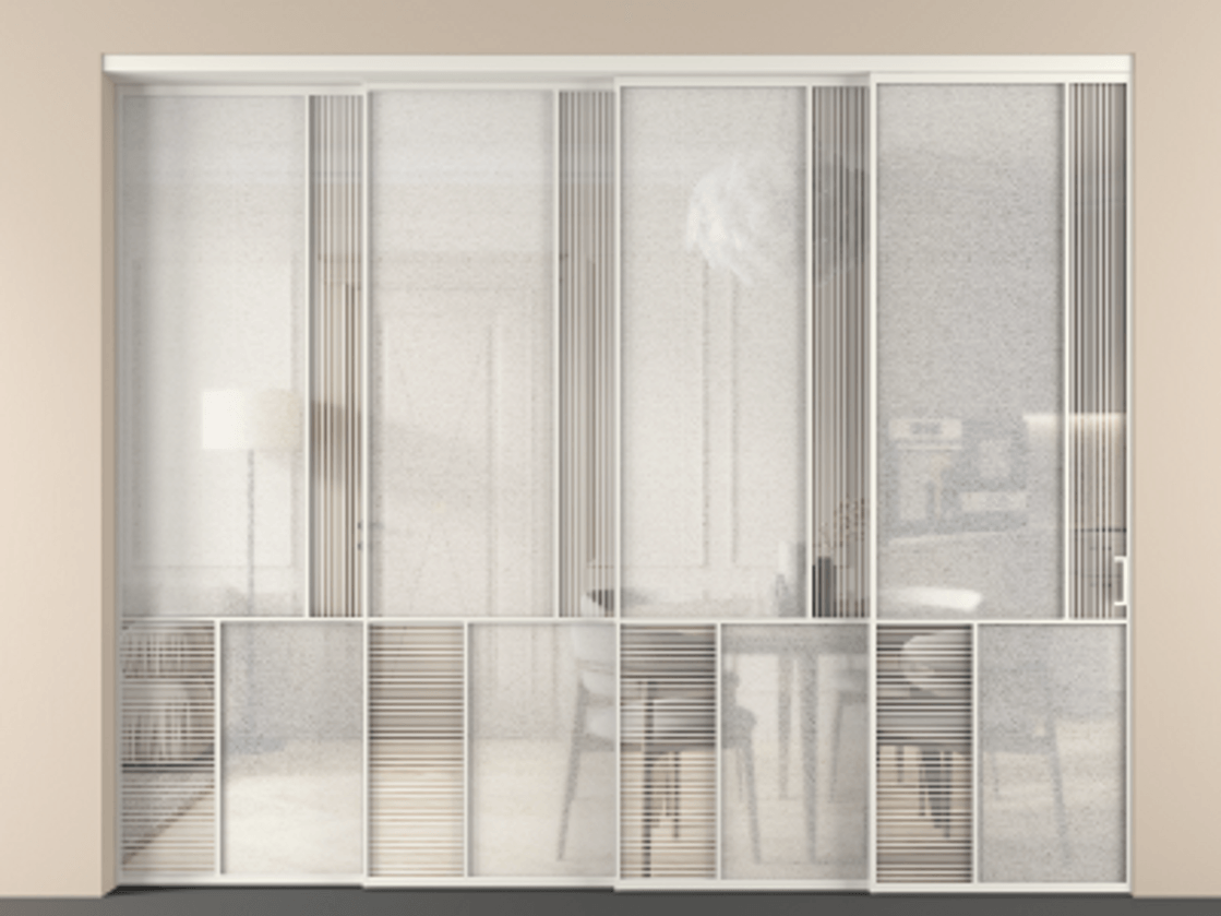 Перегородка Mosaic внутри проема телескопик синхро-4 #VENDORCODE# #FURNISH# #GLASS# Цена #PRICE# #CURRENCY# | Volhovec
