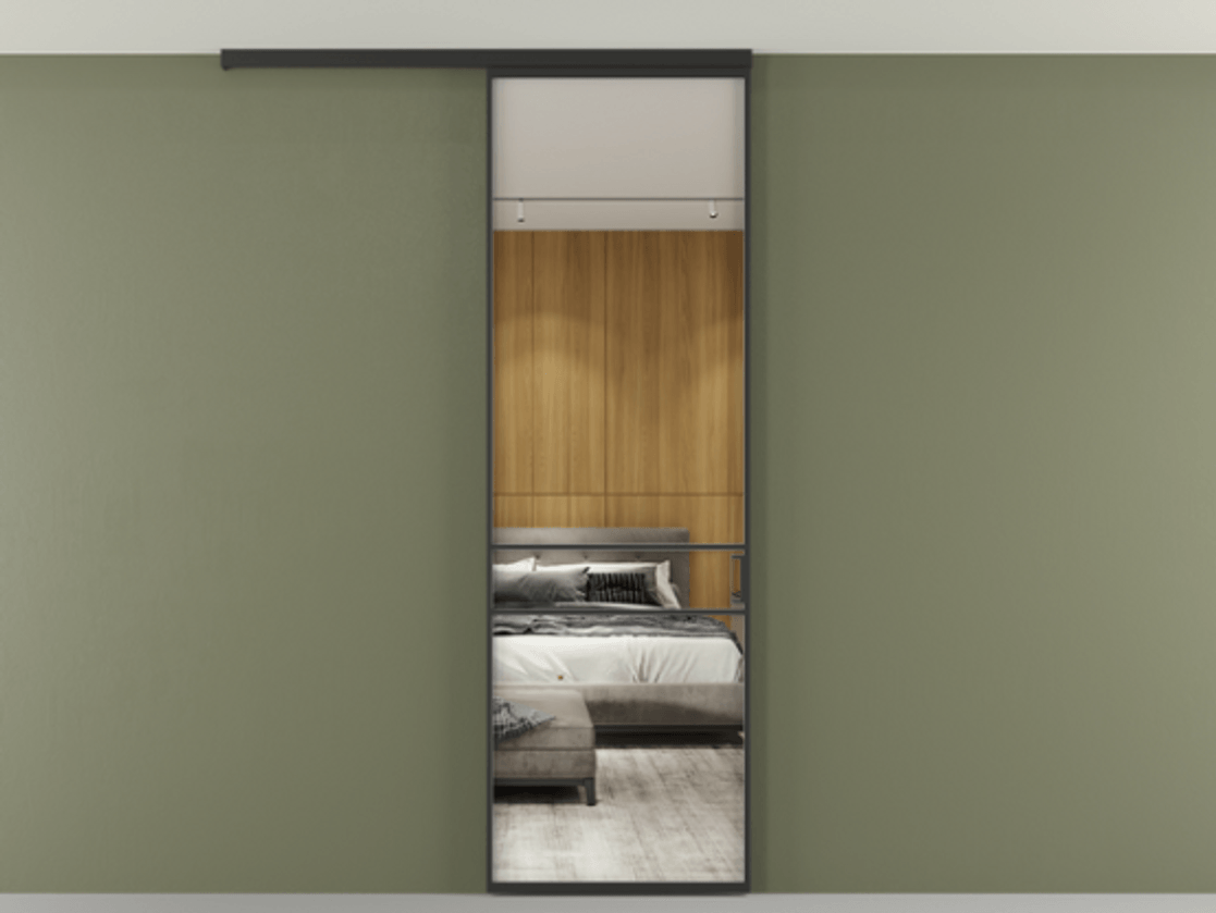 Перегородка Formato вдоль стены на потолок одностворчатая #VENDORCODE# #FURNISH# #GLASS# Цена #PRICE# #CURRENCY# | Volhovec