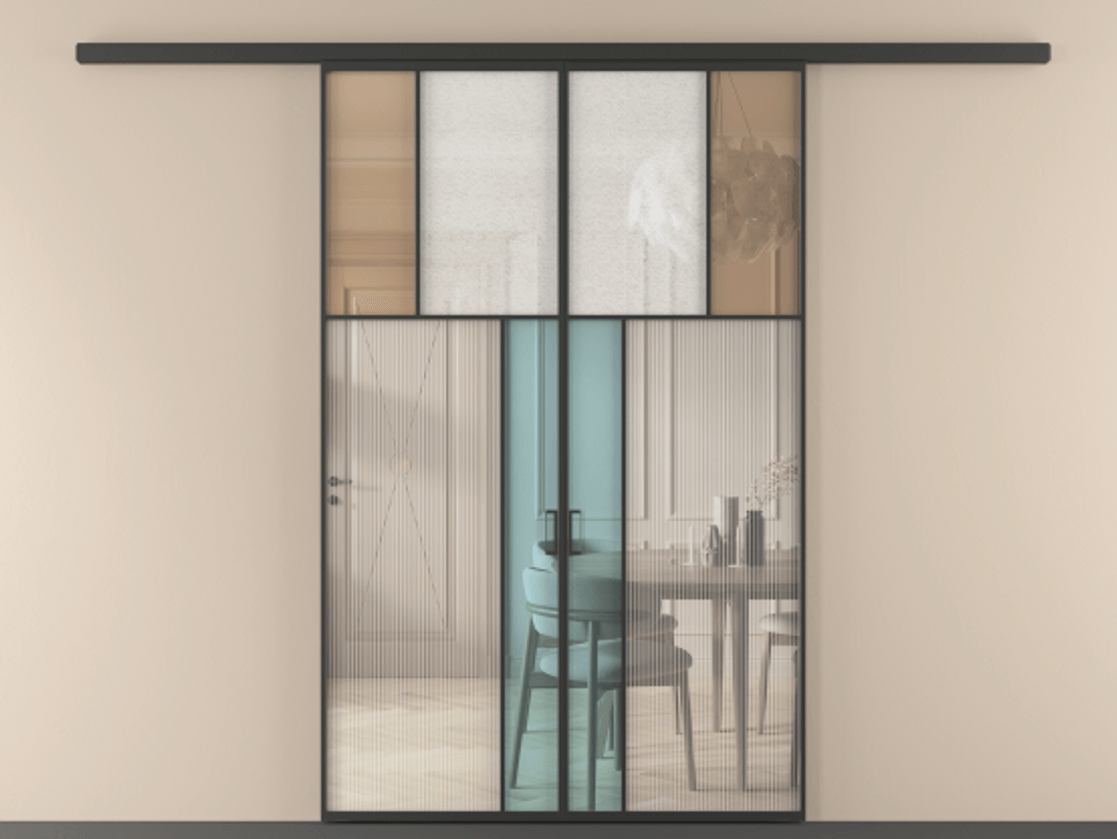 Перегородка Mosaic вдоль стены двустворчатая #VENDORCODE# #FURNISH# #GLASS# Цена #PRICE# #CURRENCY# | Volhovec