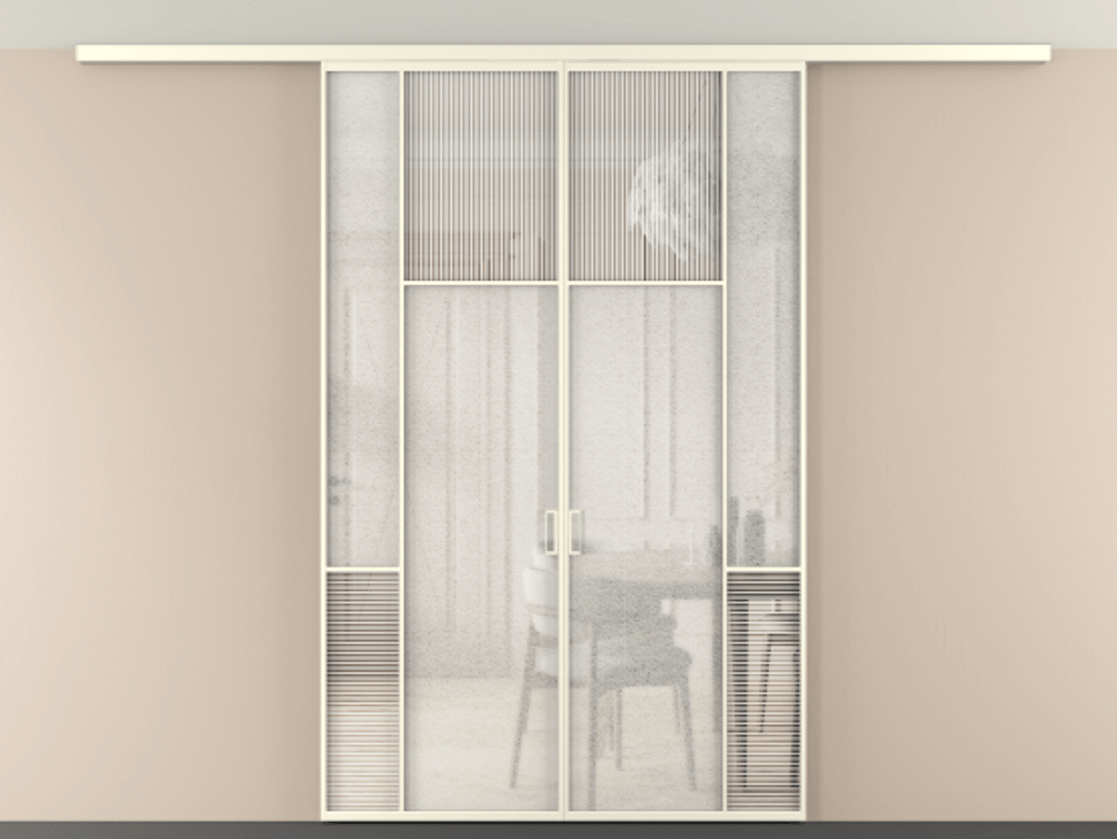 Перегородка Mosaic вдоль стены на потолок двустворчатая #VENDORCODE# #FURNISH# #GLASS# Цена #PRICE# #CURRENCY# | Volhovec