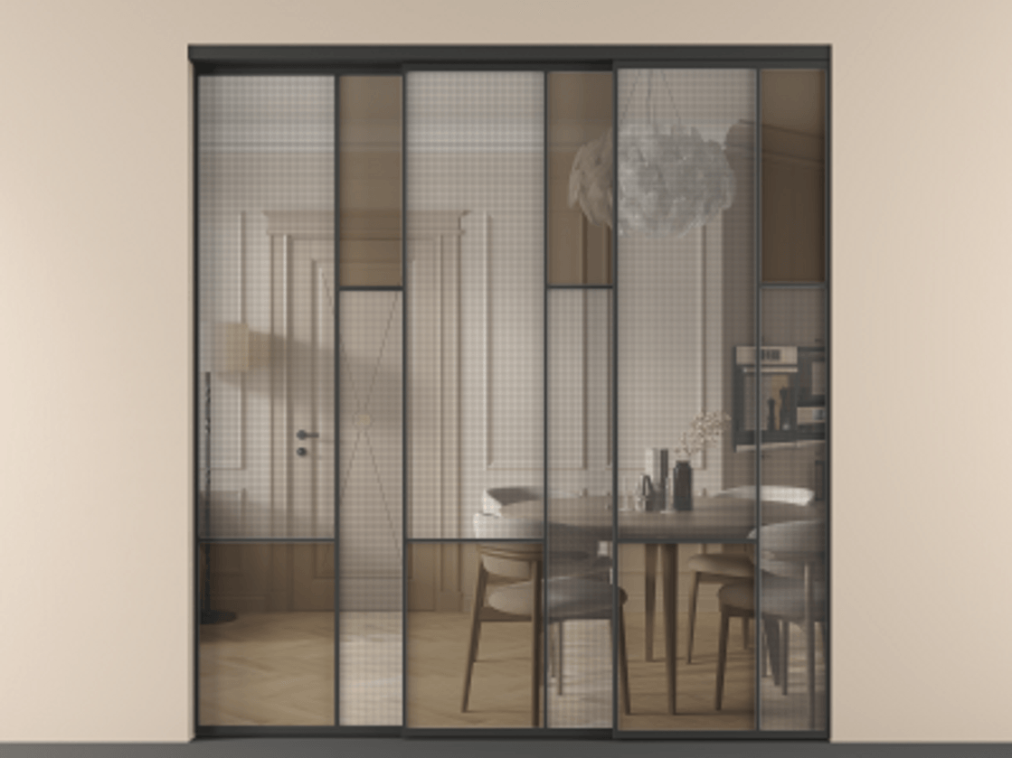 Перегородка Mosaic внутри проема телескопик синхро-3 #VENDORCODE# #FURNISH# #GLASS# Цена #PRICE# #CURRENCY# | Volhovec