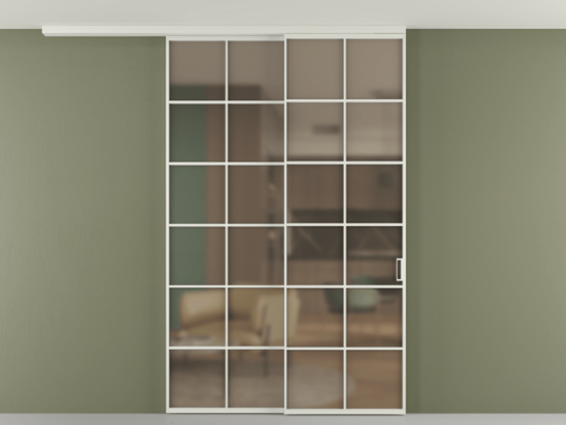 Перегородка Формато вдоль стены на потолок 2 створки с синхронным механизмом АЛПР 040.05 Алюминий серый Сатинированное бронзовое стекло, триплекс. Цена 291704 ₽ 1. Полотно 2 шт. (800/2100 мм)
2. Комплект установки раздвижной системы
3. Базовый комплект фурнитуры
4.Ручка Рондо. Фабрика дверей Волховец 8 (800) 551 43 19 Перегородка Формато вдоль стены на потолок 2 створки с синхронным механизмом АЛПР 040.05 Алюминий серый Сатинированное бронзовое стекло, триплекс Цена 291704 ₽ | Volhovec