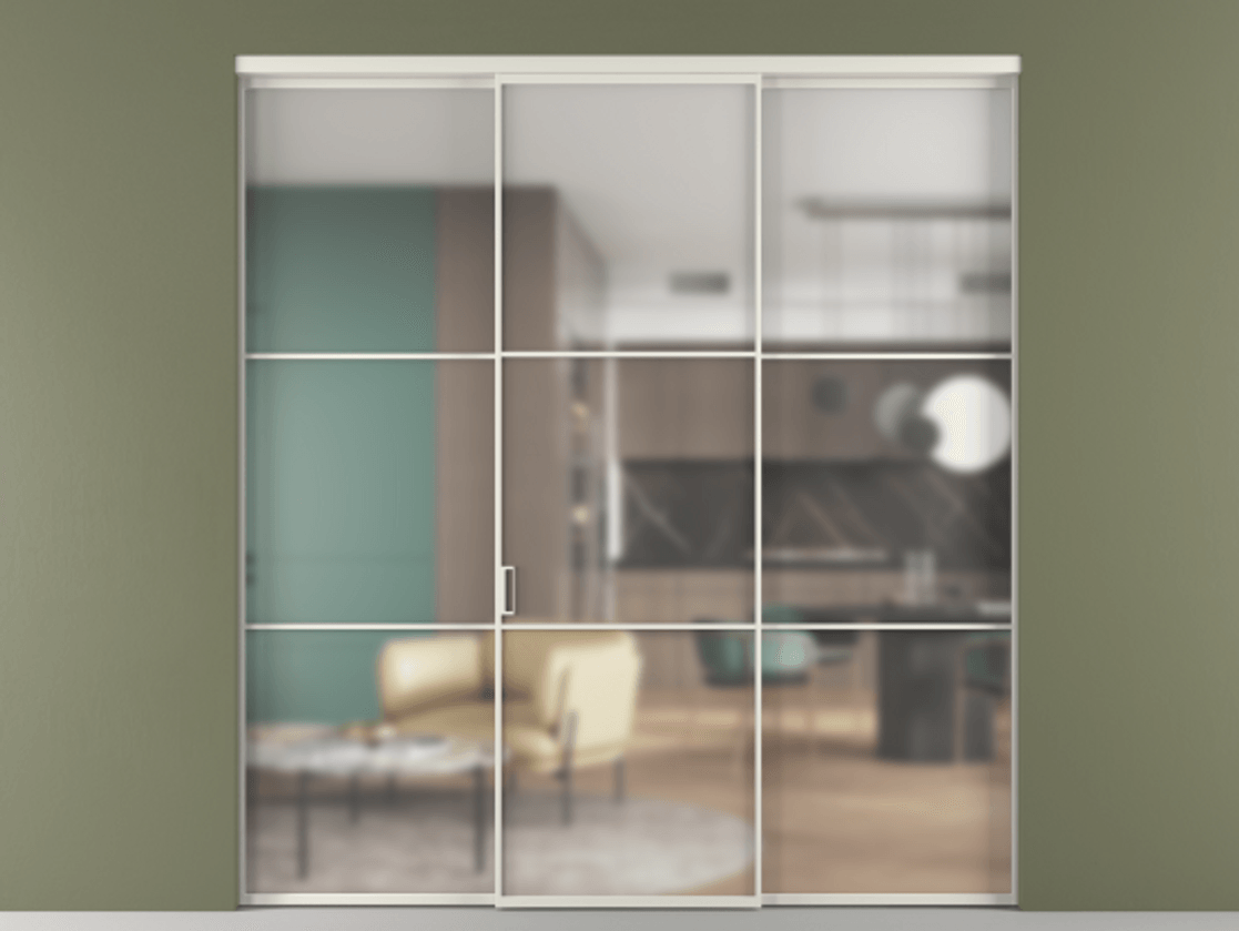Перегородка Formato внутри проема трёхстворчатая #VENDORCODE# #FURNISH# #GLASS# Цена #PRICE# #CURRENCY# | Volhovec