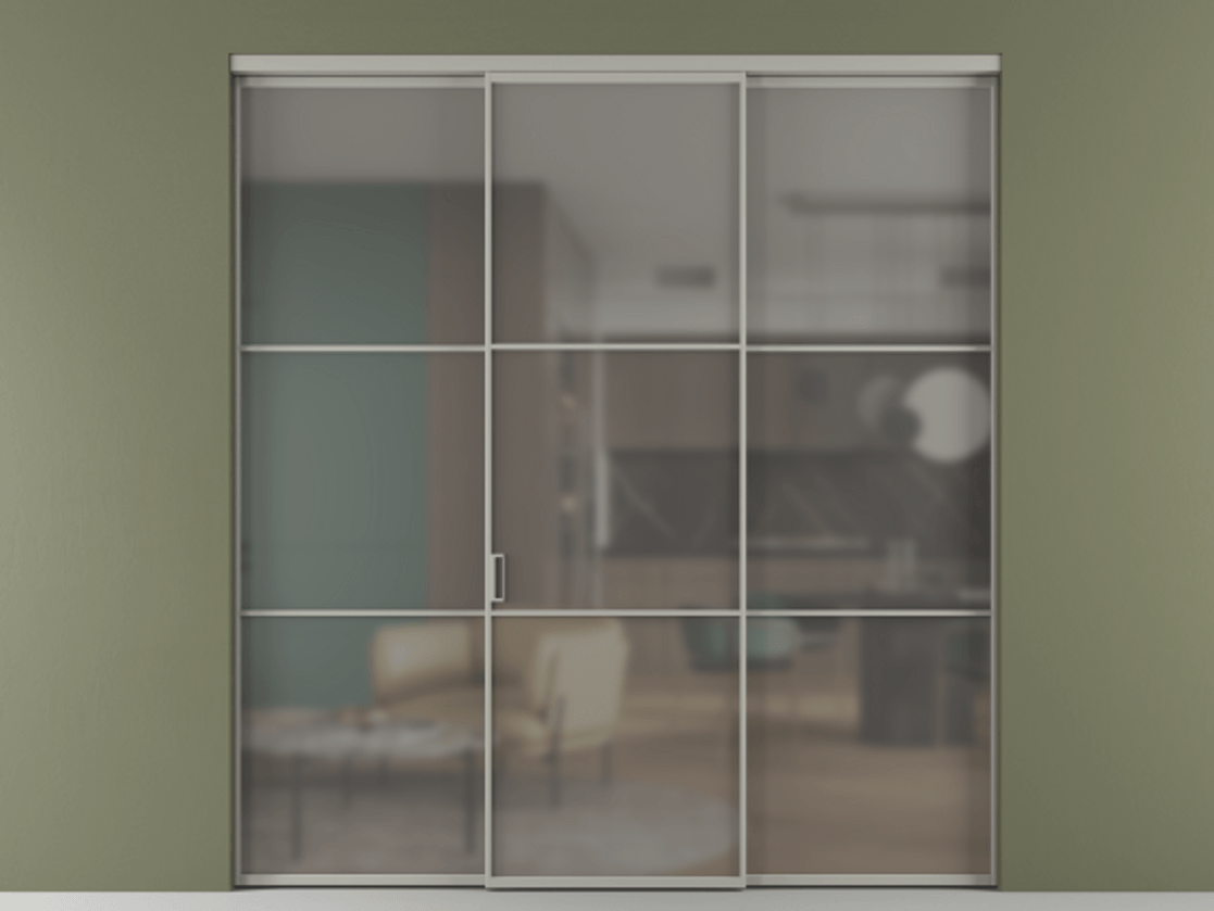 Перегородка Formato внутри проема трёхстворчатая #VENDORCODE# #FURNISH# #GLASS# Цена #PRICE# #CURRENCY# | Volhovec