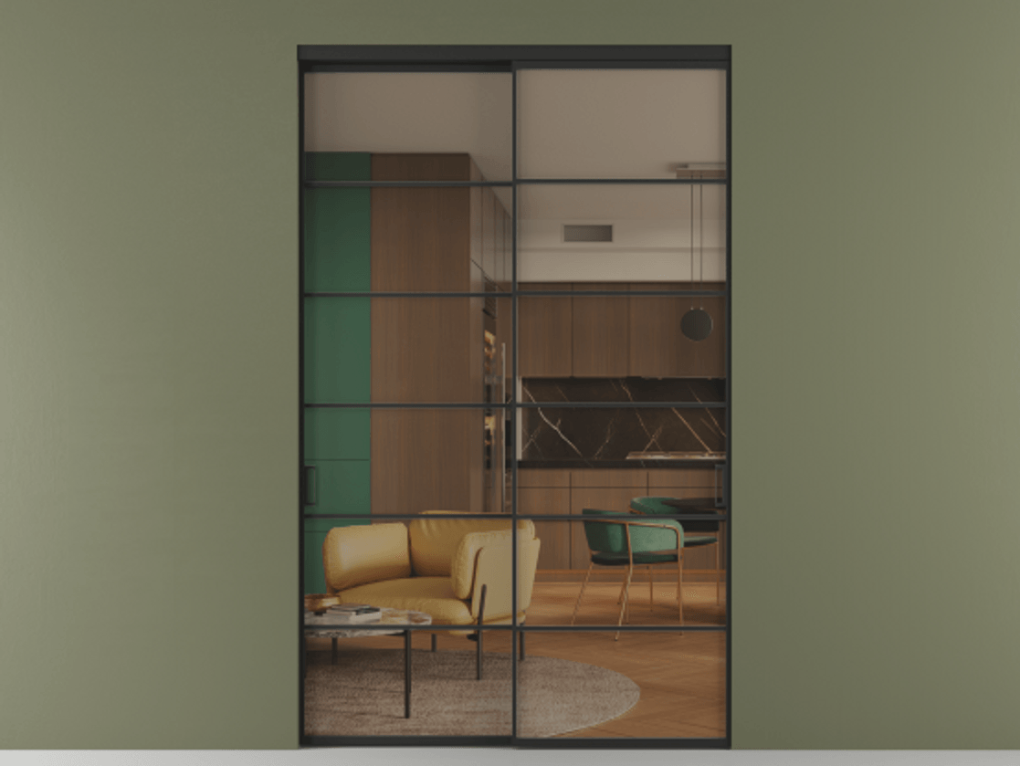 Перегородка Formato внутри проёма двустворчатая #VENDORCODE# #FURNISH# #GLASS# Цена #PRICE# #CURRENCY#  | Volhovec