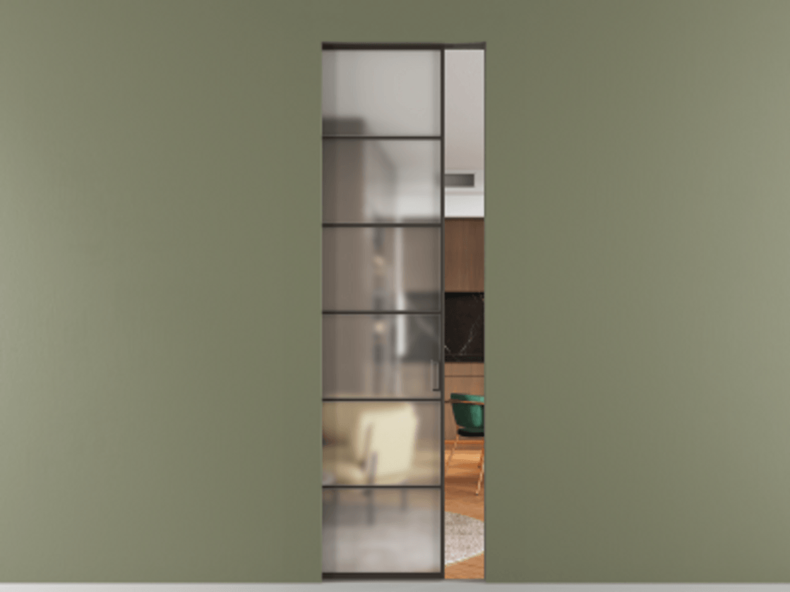 Перегородка Формато скрытый пенал 1 створка АЛПР 040.04 Алюминий антрацит Сатинированное стекло "Мателюкс Кристал Вижн", калёное, матовое, каленое 6 мм. Цена 168020 ₽ . Фабрика дверей Волховец 8 (800) 551 43 19 Перегородка Формато скрытый пенал 1 створка АЛПР 040.04 Алюминий антрацит Сатинированное стекло "Мателюкс Кристал Вижн", калёное, матовое, каленое 6 мм Цена 168020 ₽ | Volhovec