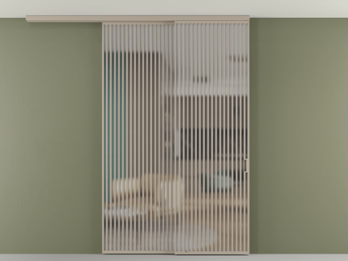 Перегородка Формато вдоль стены на потолок 2 створки с синхронным механизмом АЛПР 040.06 Алюминий бисквитный Сатинированное стекло "Мателюкс Кристал Вижн", калёное, матовое, каленое 6 мм. Цена 463256 ₽ 1. Полотно 2 шт. (800/2100 мм)
2. Комплект установки раздвижной системы
3. Базовый комплект фурнитуры
4.Ручка Рондо. Фабрика дверей Волховец 8 (800) 551 43 19 Перегородка Формато вдоль стены на потолок 2 створки с синхронным механизмом АЛПР 040.06 Алюминий бисквитный Сатинированное стекло "Мателюкс Кристал Вижн", калёное, матовое, каленое 6 мм Цена 463256 ₽ | Volhovec