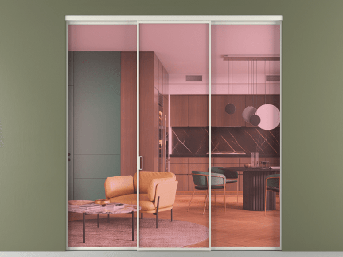 Перегородка Formato внутри проема трёхстворчатая #VENDORCODE# #FURNISH# #GLASS# Цена #PRICE# #CURRENCY# | Volhovec