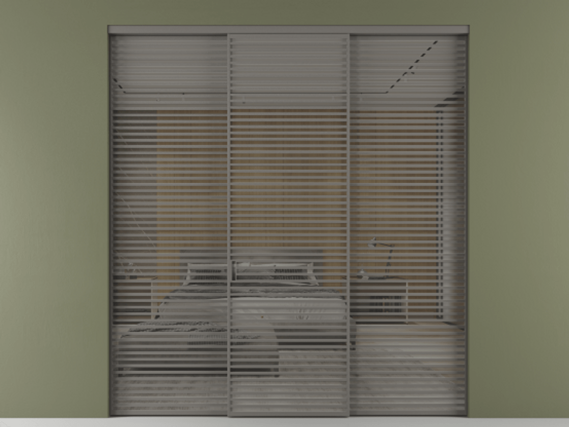 Перегородка Formato внутри проема трёхстворчатая #VENDORCODE# #FURNISH# #GLASS# Цена #PRICE# #CURRENCY# | Volhovec