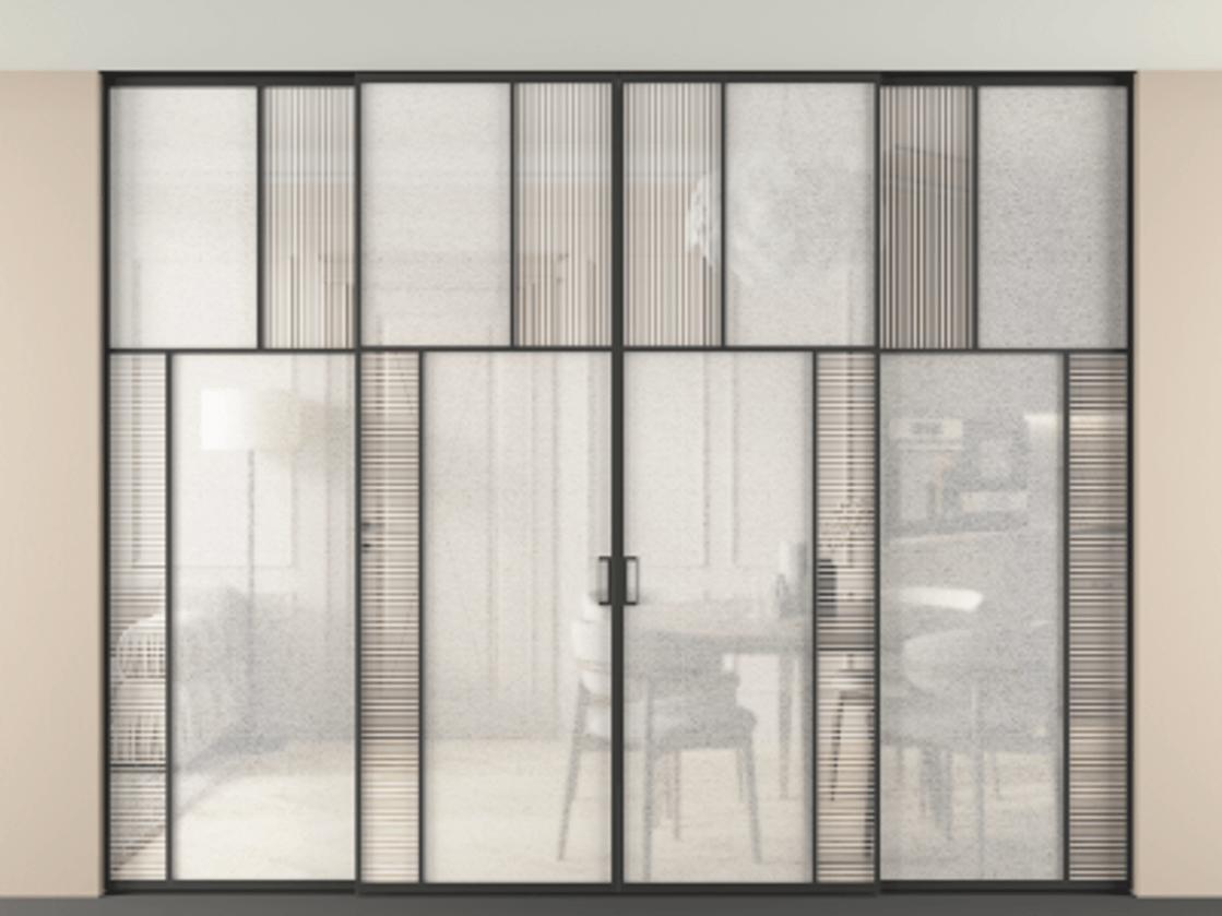 Перегородка Mosaic внутри проема четырёхстворчатая в потолок #VENDORCODE# #FURNISH# #GLASS# Цена #PRICE# #CURRENCY# | Volhovec