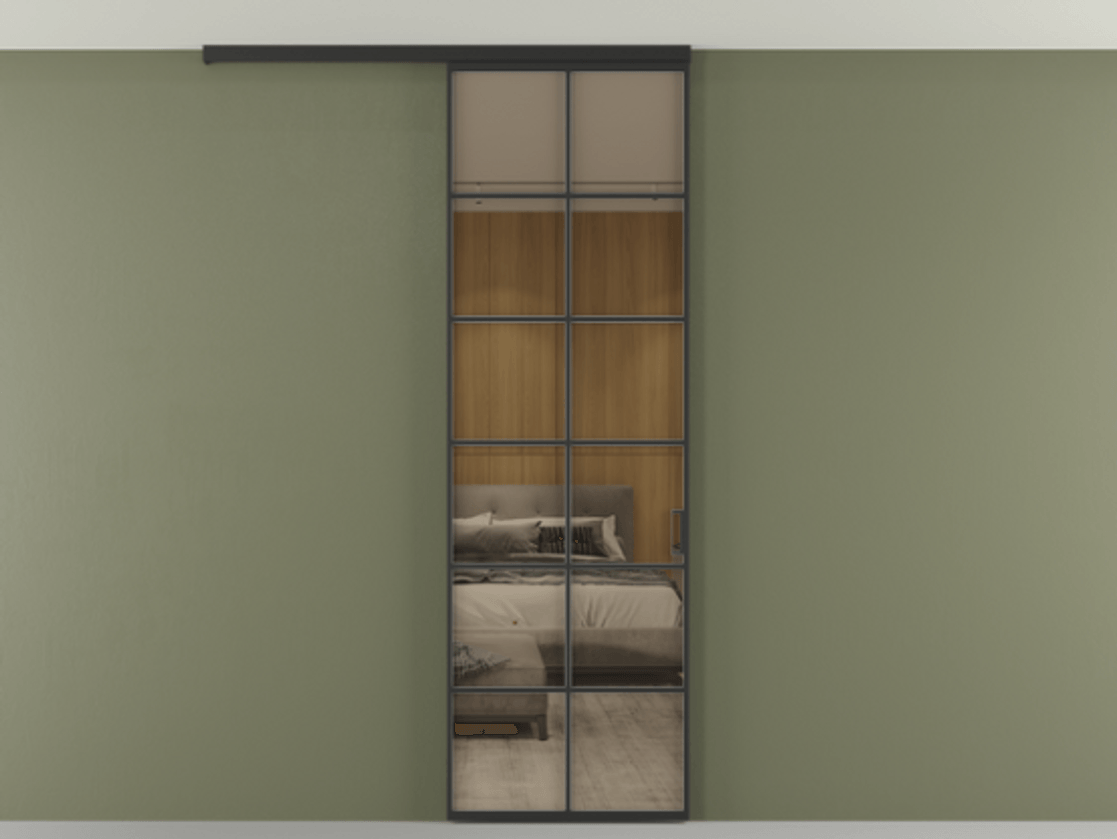 Перегородка Formato вдоль стены на потолок одностворчатая #VENDORCODE# #FURNISH# #GLASS# Цена #PRICE# #CURRENCY# | Volhovec