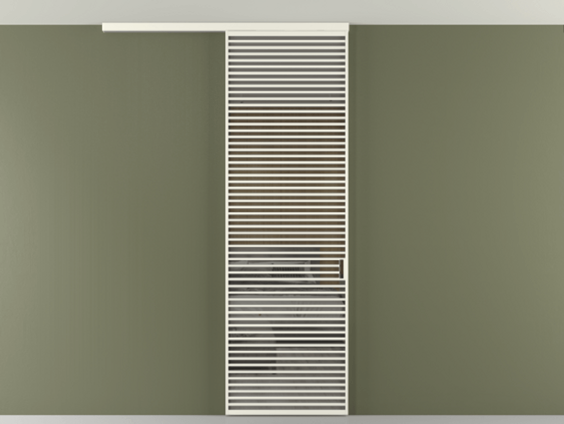 Перегородка Формато вдоль стены на потолок 1 створка АЛПР 040.07 Алюминий жемчужный Рефлективное серое стекло "Стопсол", калёное Цена 193628 ₽ | Volhovec