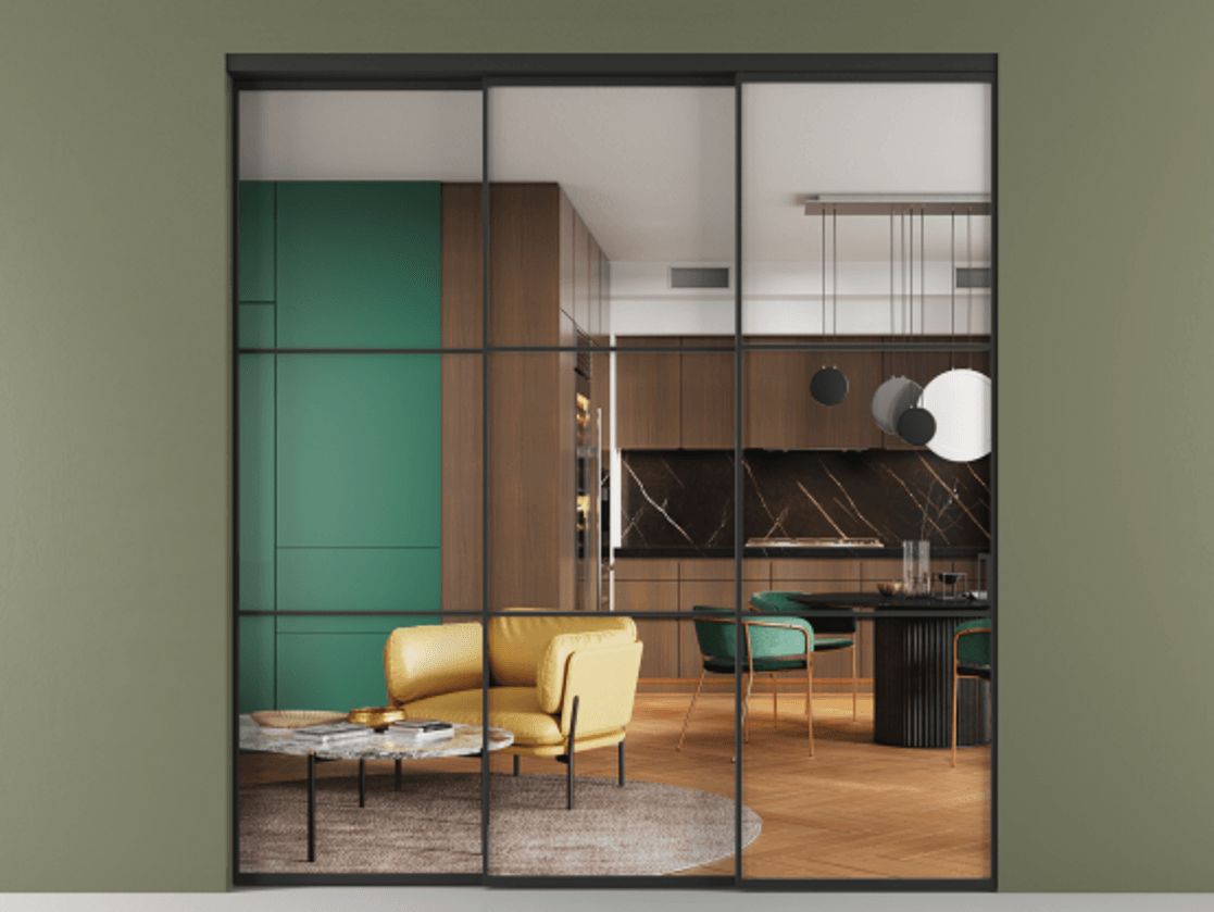 Перегородка Formato внутри проёма телескопик синхро-2 #VENDORCODE# #FURNISH# #GLASS# Цена #PRICE# #CURRENCY#  | Volhovec